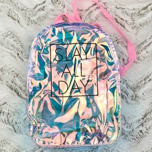 Iridescent Mini Backpack “Slay All Day”